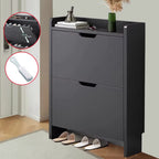 Shoe Rack with Freestanding, Cabinet Drawers Entryway Hallway Organiser - product gallery image 7