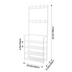 Shoe Rack with Freestanding, Lockable, 158cm, Metal, 60x28x158cm - product gallery image 15