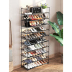 Shoe Rack with Metal, 40 Pairs, Tier Pairs Hooks 73x28x175cm Large Tall - product gallery image 2