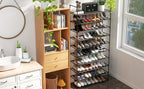 Shoe Rack with Metal, 40 Pairs, Tier Pairs Hooks 73x28x175cm Large Tall - product gallery image 9