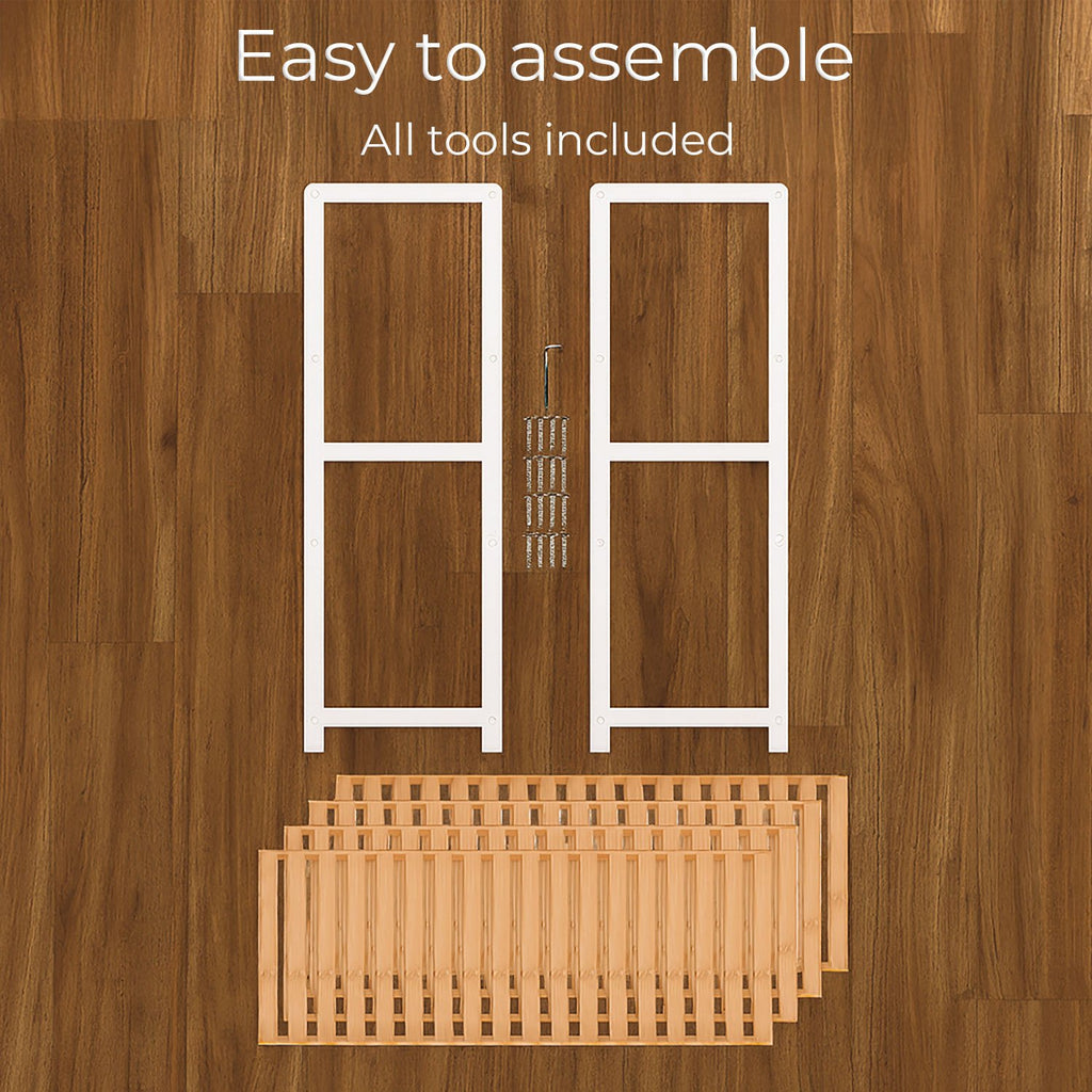 Shoe Rack with Metal, Tier Bamboo Slim Hallway Storage Organiser - product gallery image 16