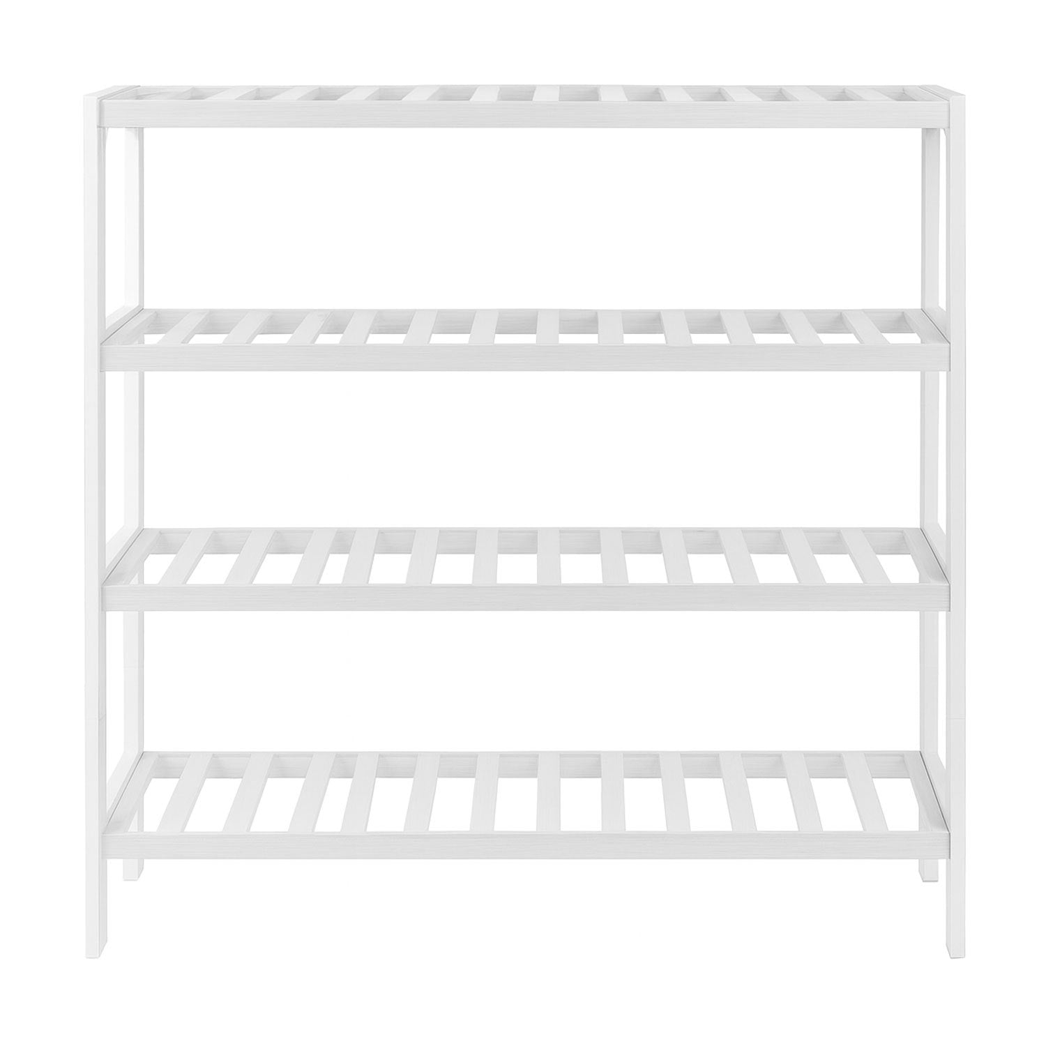 Shoe Rack with Metal, Tier Bamboo Slim Hallway Storage Organiser - White option