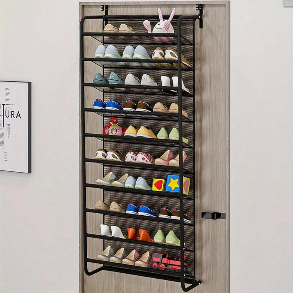 Shoe Rack with Space-Saving, 159 x 54.5 x 21cm for bedrooms - Black, 159 x 54.5 x 21cm option