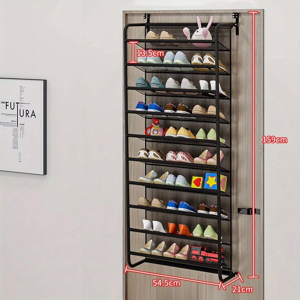 Shoe Rack with Space-Saving, 159 x 54.5 x 21cm for bedrooms - product gallery image 3