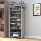 Shoe Rack with Space-Saving, 50 Pairs, 10-Tier Dustproof Cover Large Capacity Storage - product gallery image 5