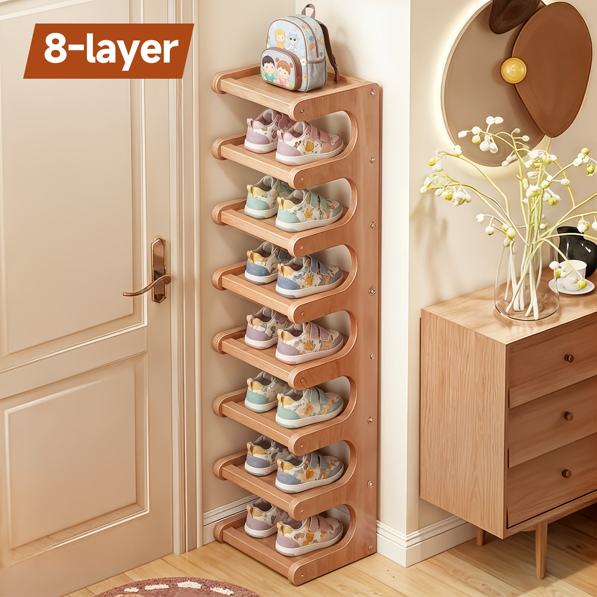 Shoe Rack with Space-Saving, Easy Assembly, Freestanding, 24 Pairs - 8-Layer option
