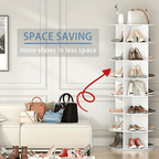 Shoe Rack with Space-Saving, Easy Assembly, Freestanding, 28 Pairs - product gallery image 7