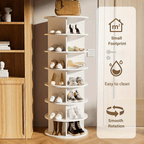 Shoe Rack with Space-Saving, Easy Assembly, Freestanding, 28 Pairs - product gallery image 9