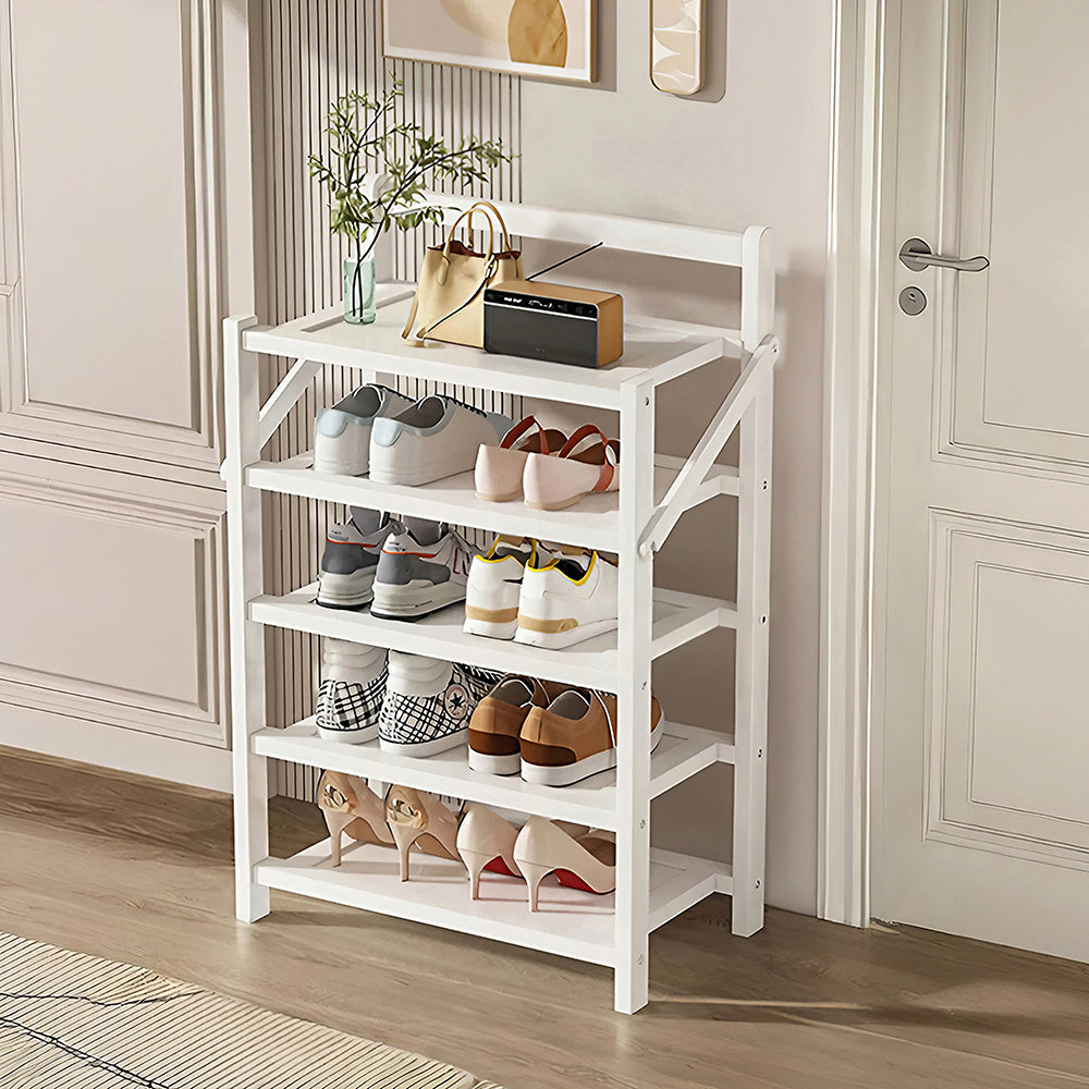 Shoe Rack with Space-Saving, Foldable, Freestanding, Bamboo - product gallery image 2