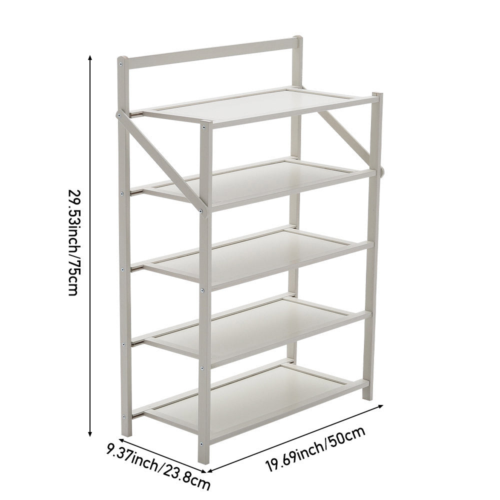 Shoe Rack with Space-Saving, Foldable, Freestanding, Bamboo - product gallery image 3