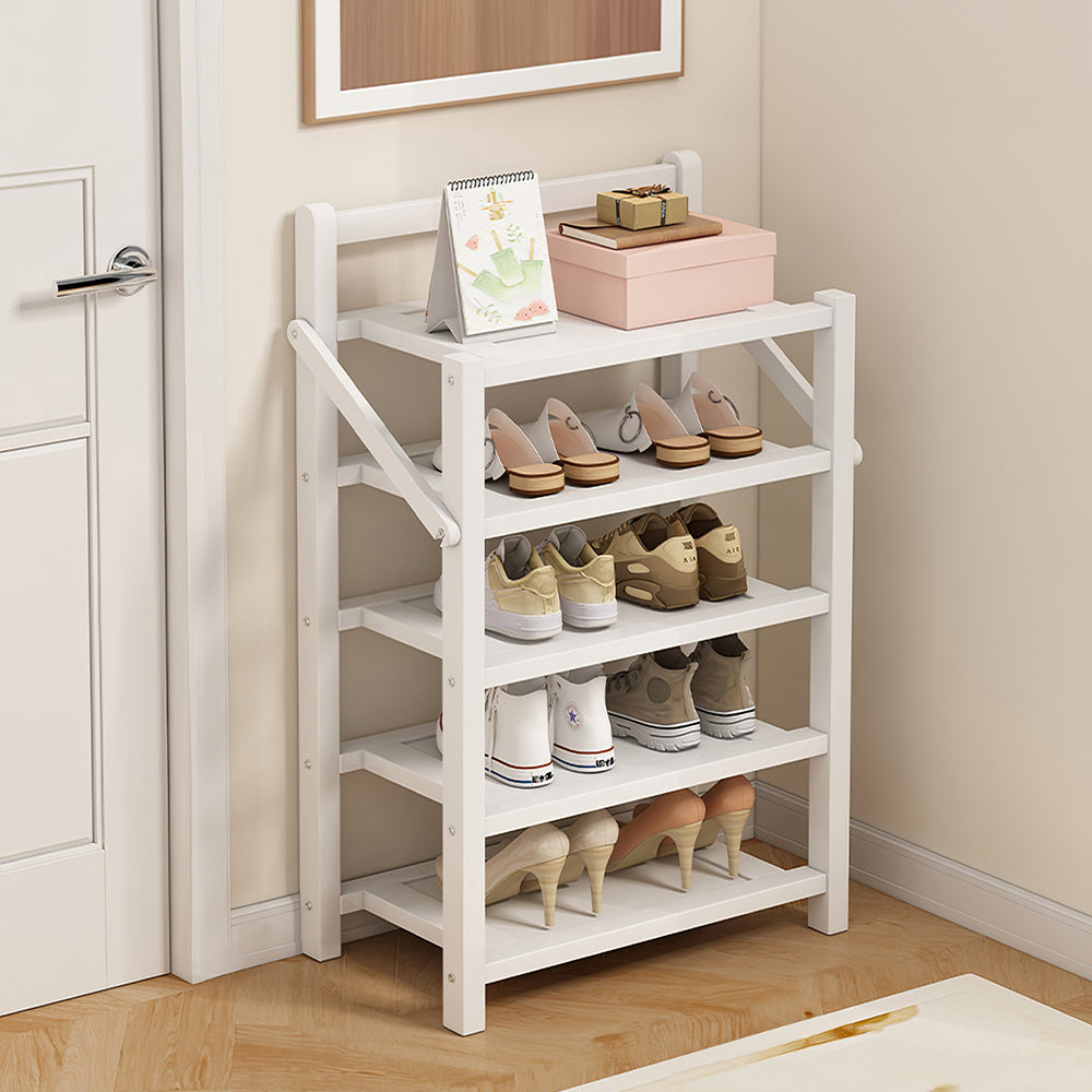 Shoe Rack with Space-Saving, Foldable, Freestanding, Bamboo - product gallery image 5