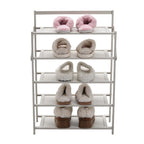 Shoe Rack with Space-Saving, Foldable, Freestanding, Bamboo - product gallery image 9