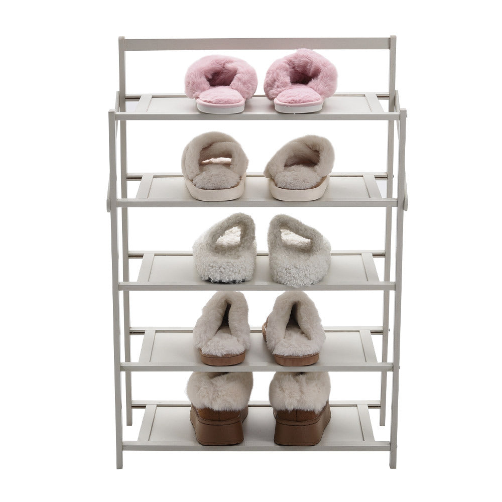 Shoe Rack with Space-Saving, Foldable, Freestanding, Bamboo - product gallery image 9