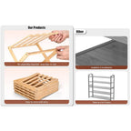 Shoe Rack with Space-Saving, Foldable, Wood, Foldable Bamboo or Tier Narrow Retractable - product gallery image 13