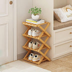 Shoe Rack with Space-Saving, Foldable, Wood, Foldable Bamboo or Tier Narrow Retractable - product gallery image 15