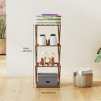 Shoe Rack with Space-Saving, Foldable, Wood, Foldable Bamboo or Tier Narrow Retractable - product gallery image 2