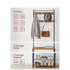 Shoe Rack with Space-Saving, Freestanding, Metal, 70L x 177H cm - product gallery image 8