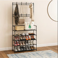 Shoe Rack with Space-Saving, Non-Slip, Easy Assembly, 169cm - black option