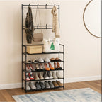 Shoe Rack with Space-Saving, Non-Slip, Easy Assembly, 169cm - black option