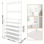 Shoe Rack with Space-Saving, Non-Slip, Easy Assembly, 169cm - product gallery image 2