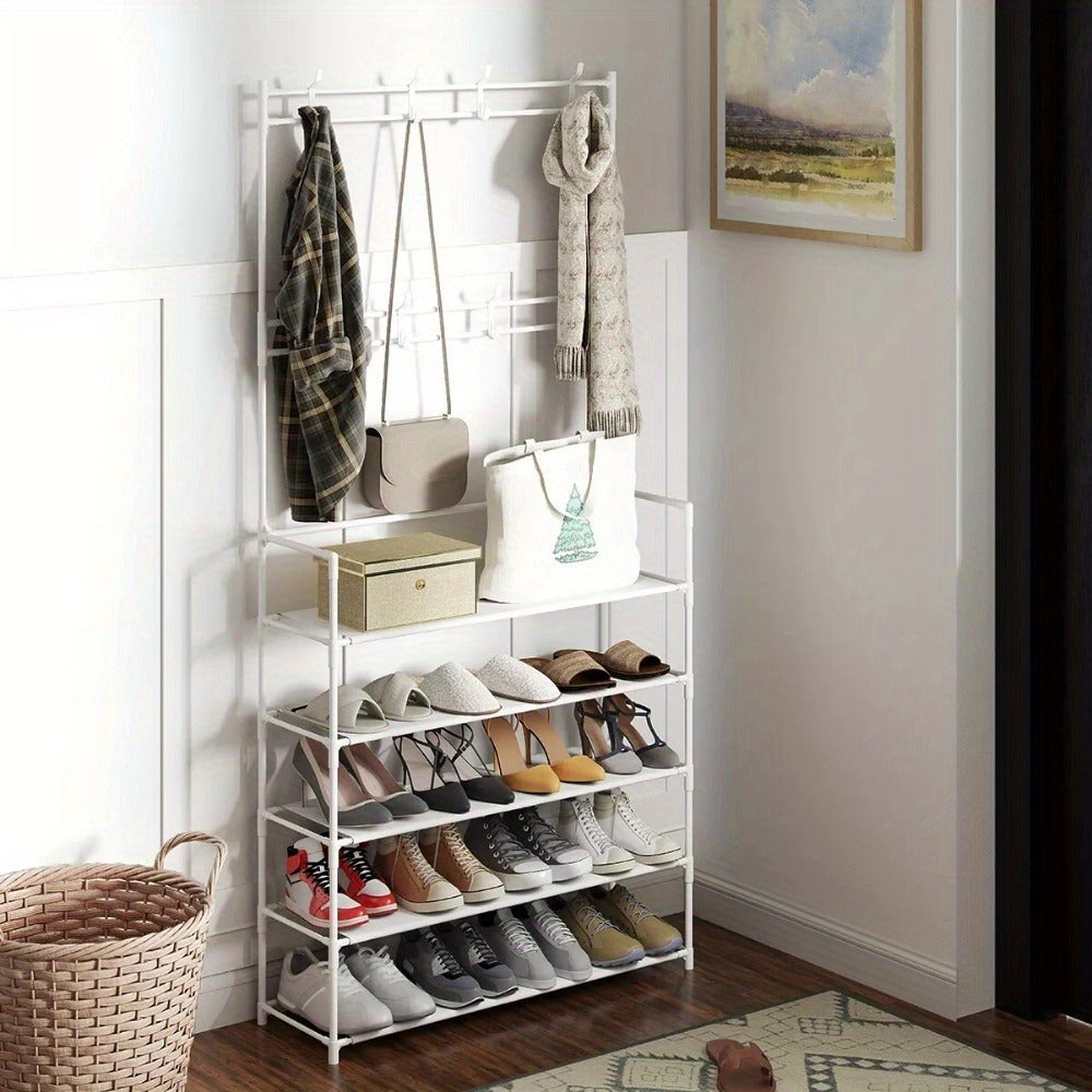 Shoe Rack with Space-Saving, Non-Slip, Easy Assembly, 169cm - product gallery image 5