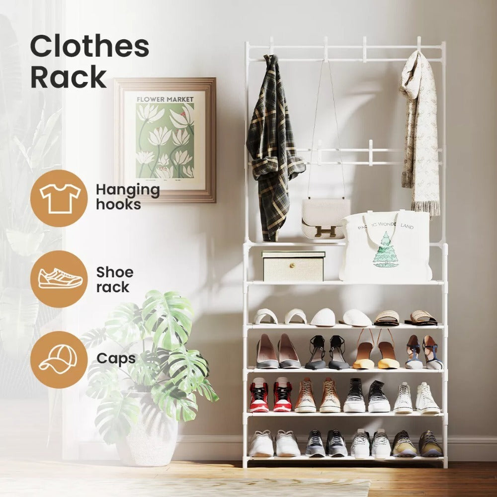 Shoe Rack with Space-Saving, Non-Slip, Easy Assembly, 169cm - product gallery image 6