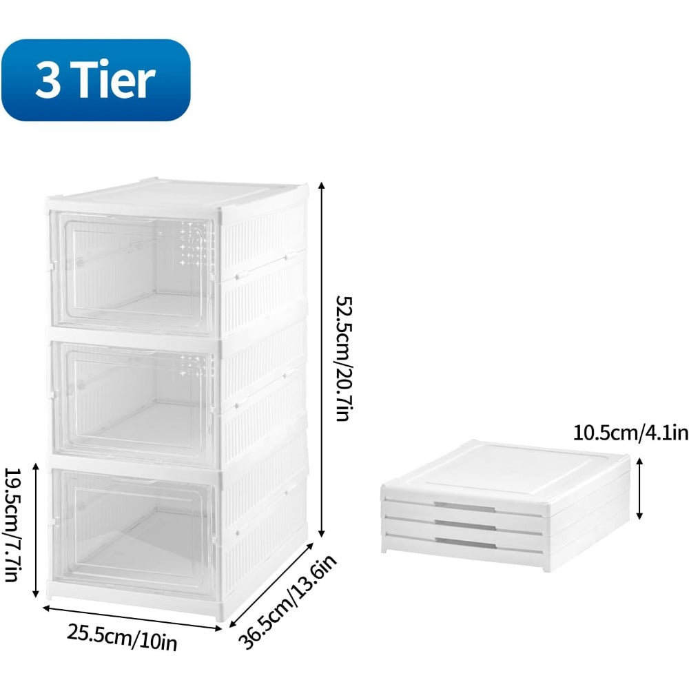 Shoe Storage Box with Foldable, Plastic, 6 Containers - product gallery image 10