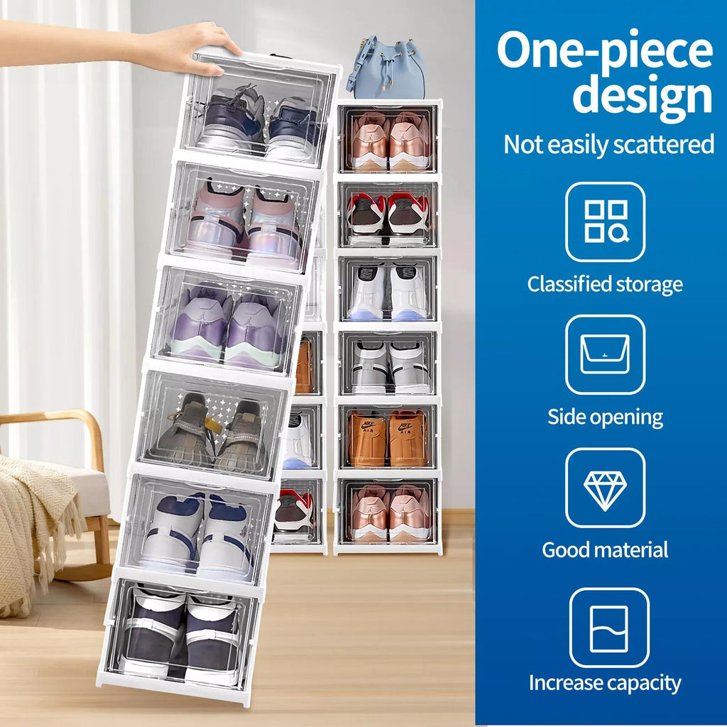Shoe Storage Box with Foldable, Plastic, 6 Containers - product gallery image 17
