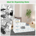 Shoe Storage Box with Space-Saving, Foldable, Pull-Out, Metal - product gallery image 11