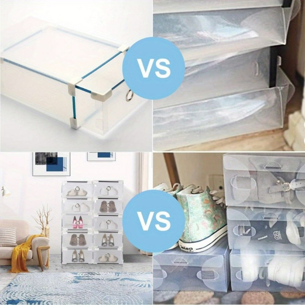 Shoe Storage Box with Space-Saving, Foldable, Pull-Out, Metal - product gallery image 12