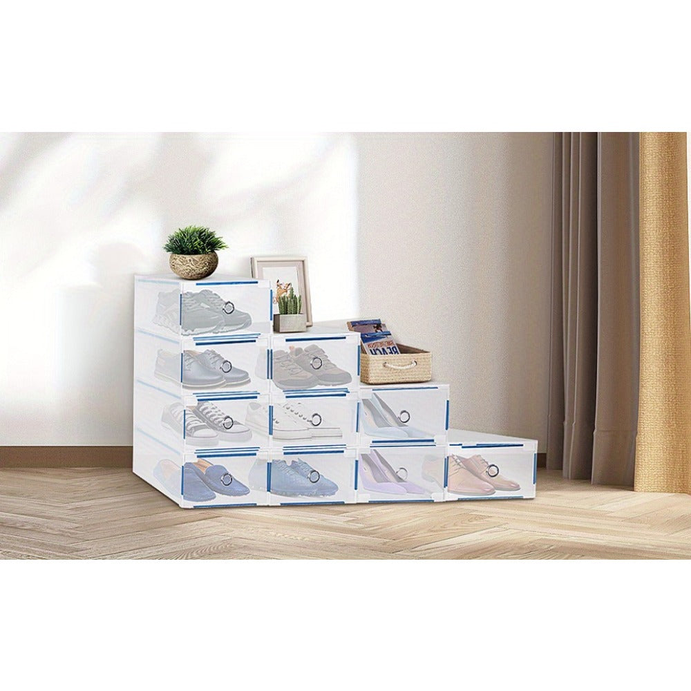 Shoe Storage Box with Space-Saving, Foldable, Pull-Out, Metal - product gallery image 5