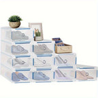 Shoe Storage Box with Space-Saving, Foldable, Pull-Out, Metal