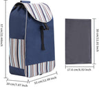 Shopping Trolley Bag with Foldable, Replacement Blue Foldable Lightweight Sturdy - product gallery image 10