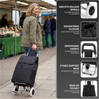 Shopping Trolley with Foldable, Waterproof, Wheels, 1 - product gallery image 2