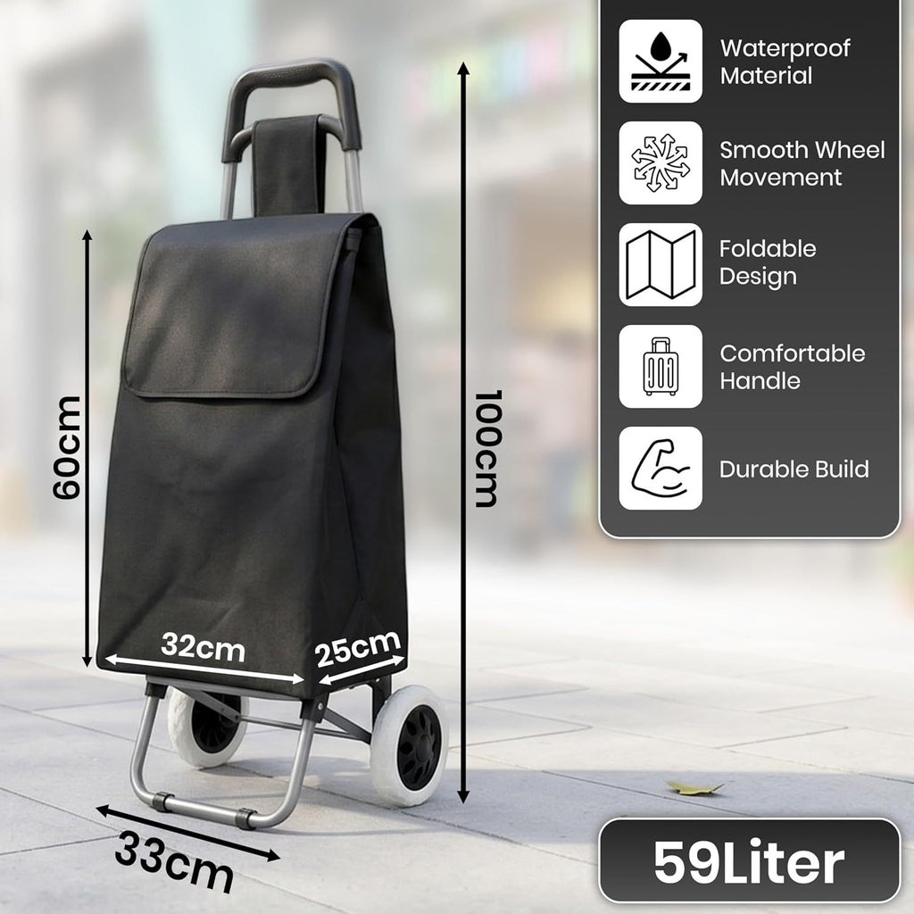 Shopping Trolley with Foldable, Waterproof, Wheels, 1 - product gallery image 5