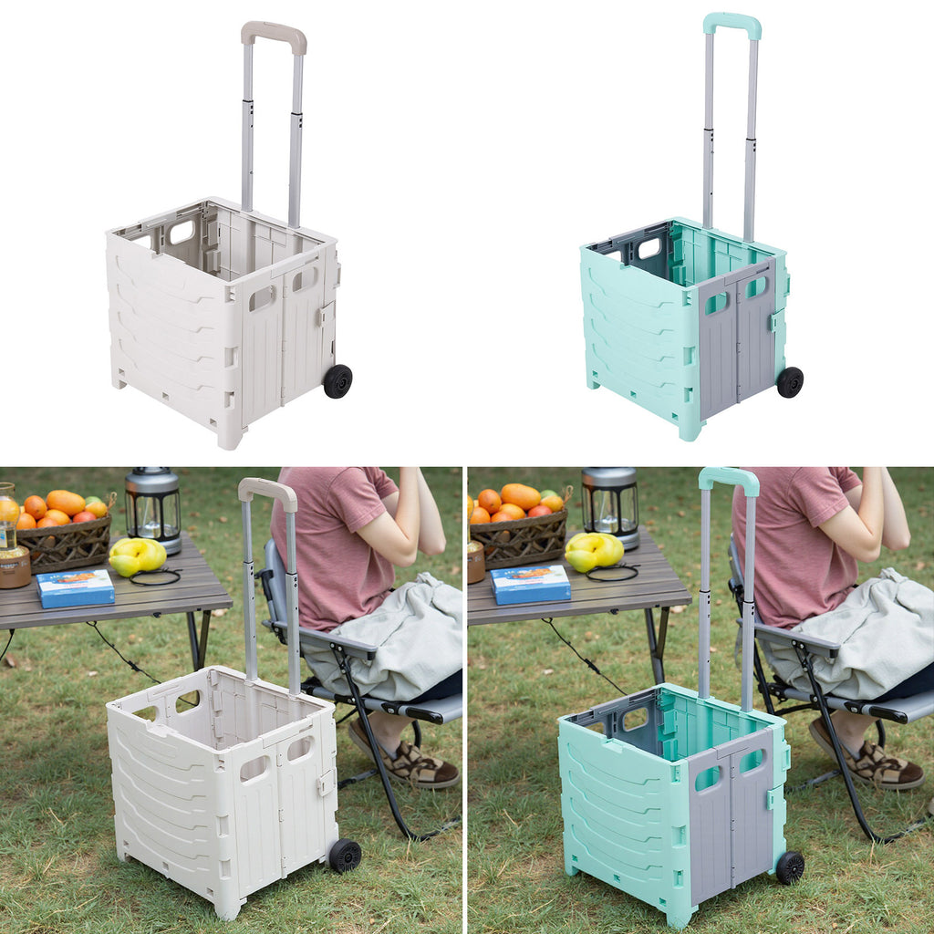 Shopping Trolley with Foldable, Wheels, Plastic for travel - product gallery image 11