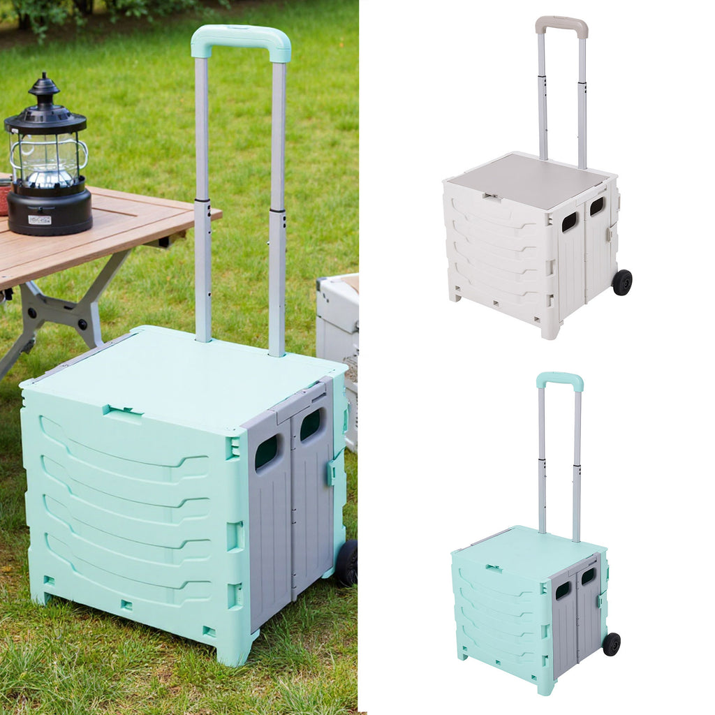 Shopping Trolley with Foldable, Wheels, Plastic for travel - product gallery image 12