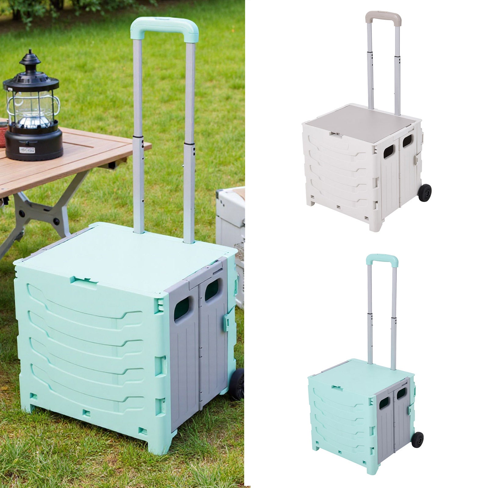 Shopping Trolley with Foldable, Wheels, Plastic for travel - product gallery image 12