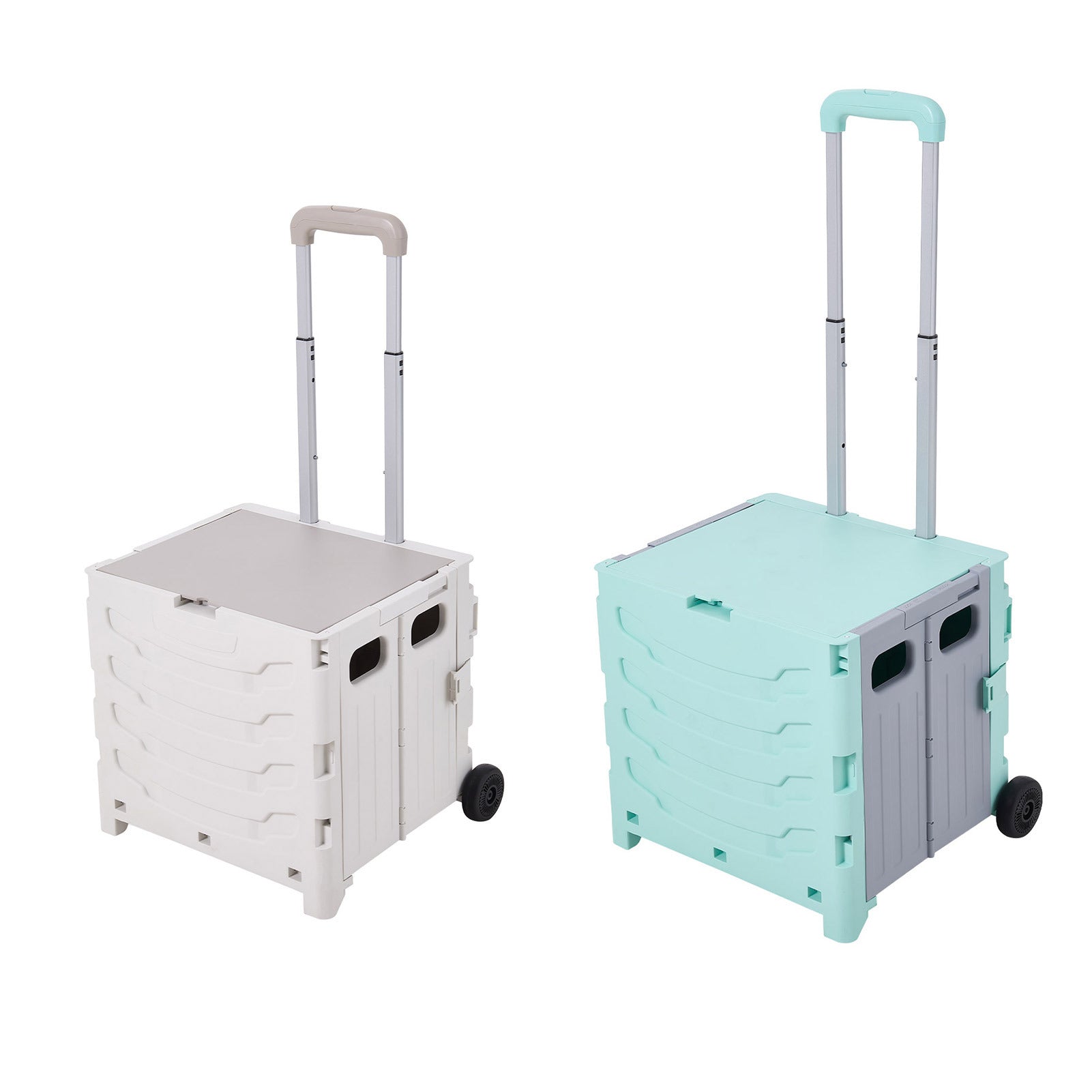 Shopping Trolley with Foldable, Wheels, Plastic for travel - product gallery image 13