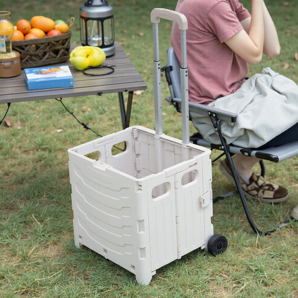 Shopping Trolley with Foldable, Wheels, Plastic for travel - product gallery image 6