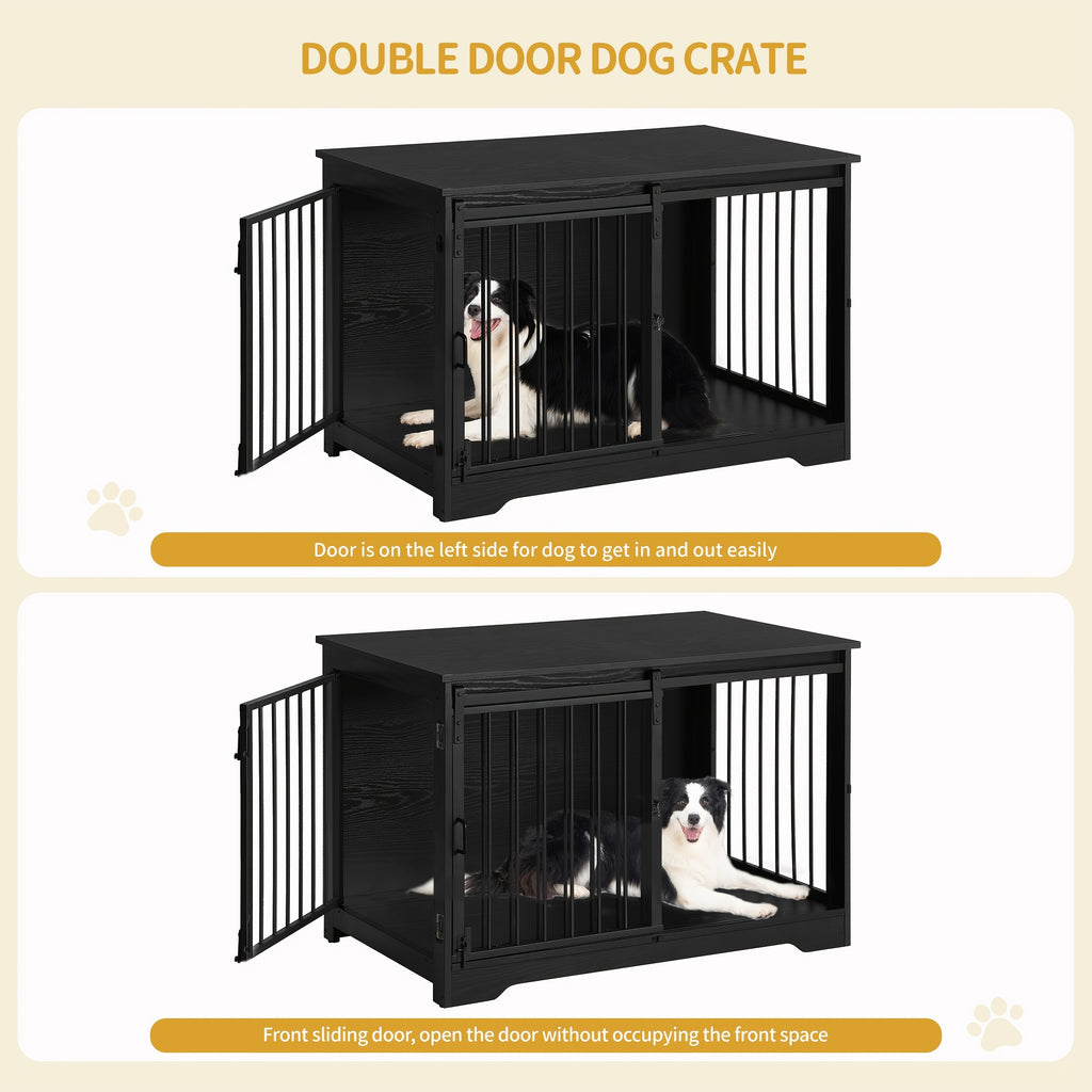 Side Table with 100.08cm, Wood, Dog Crate Furniture, 100.08cm Double Door - product gallery image 6