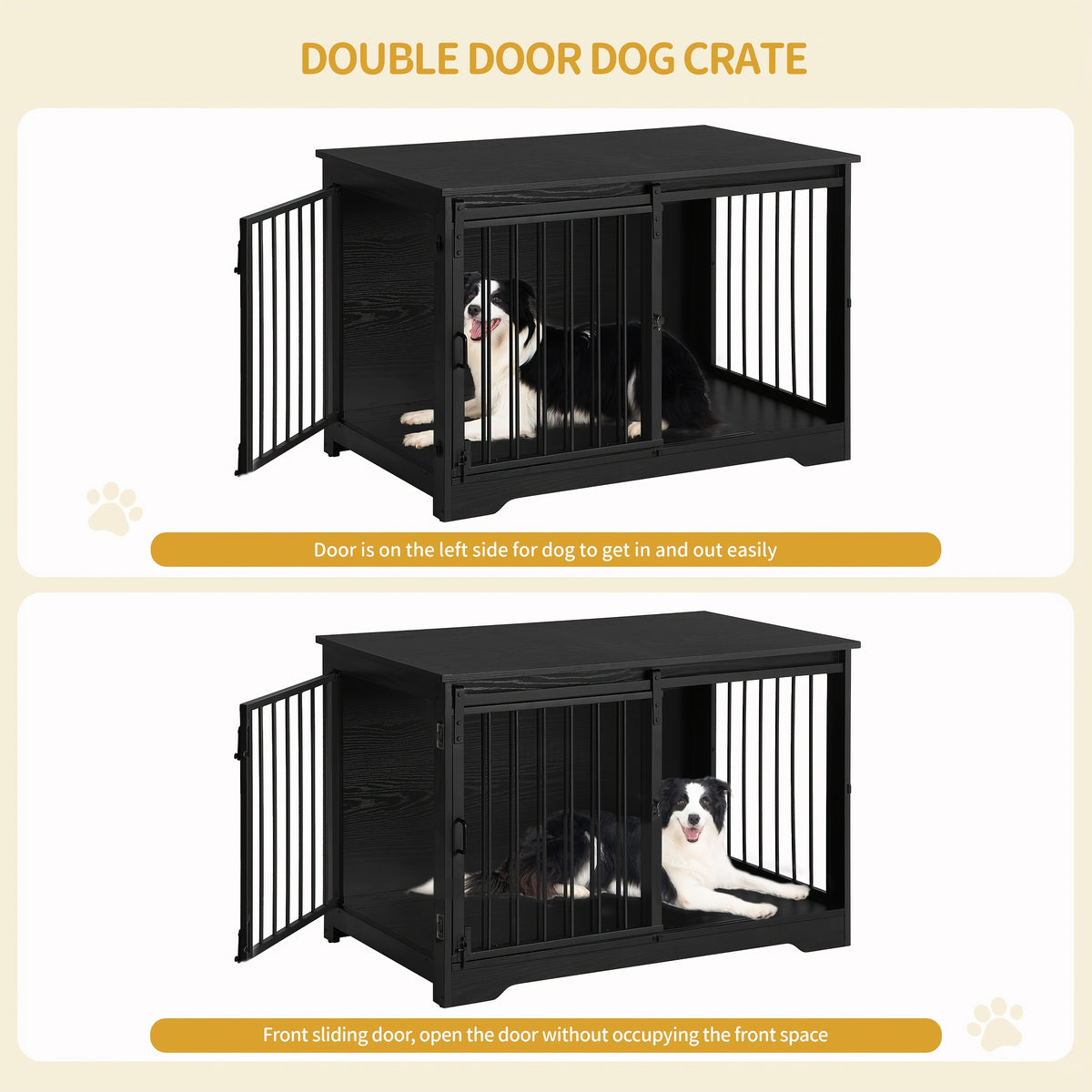 Side Table with 100.08cm, Wood, Dog Crate Furniture, 100.08cm Double Door - product gallery image 6