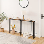 Side Table with 160cm, Console Power Outlet USB Ports Industrial - product gallery image 2