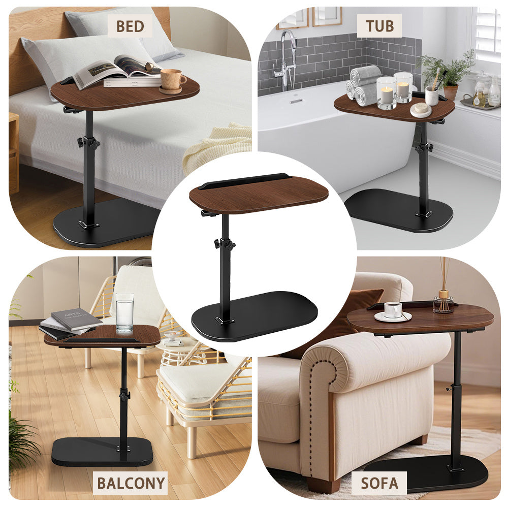Side Table with Adjustable Height, Wheels, Lockable - product gallery image 5