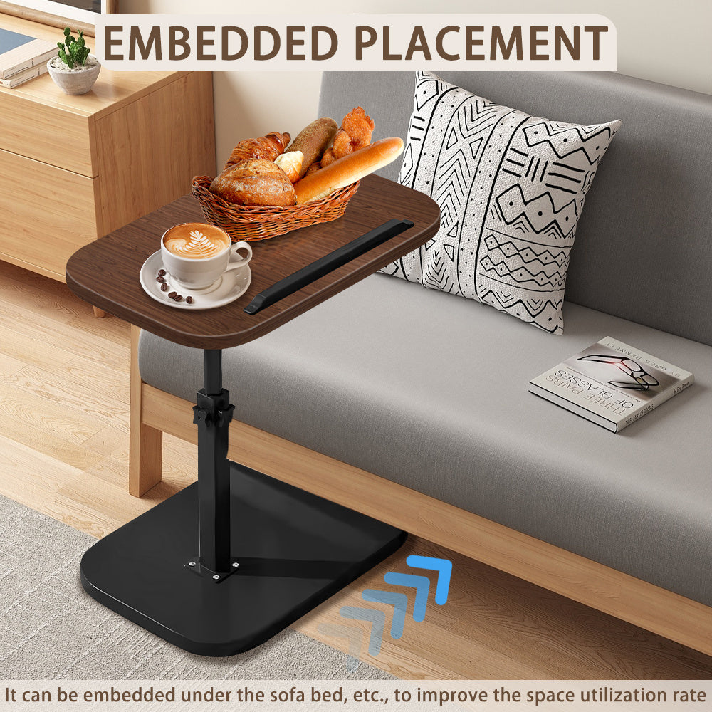 Side Table with Adjustable Height, Wheels, Lockable - product gallery image 6