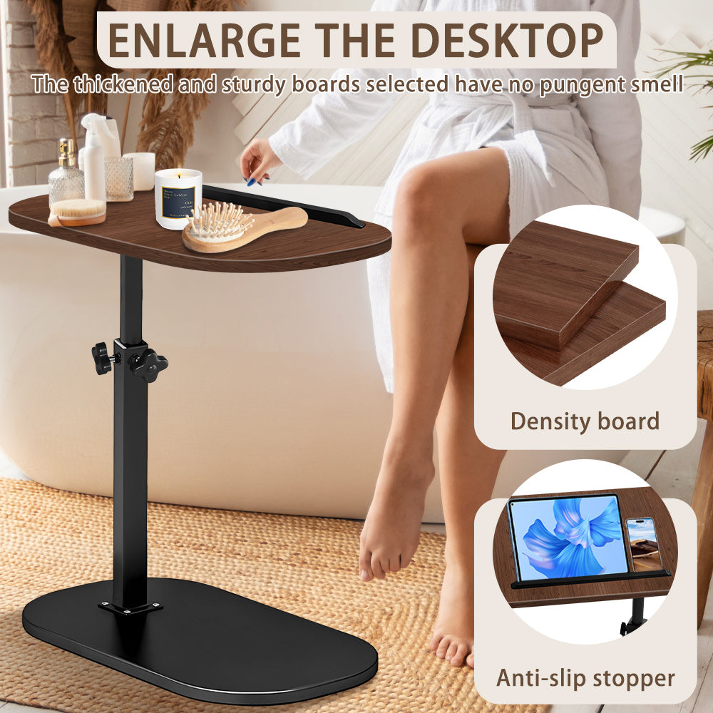 Side Table with Adjustable Height, Wheels, Lockable - product gallery image 8