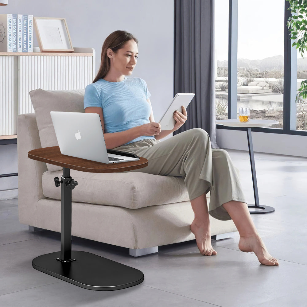 Side Table with Adjustable Height, Wheels, Lockable - product gallery image 9