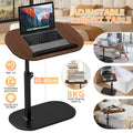 Side Table with Adjustable Height, Wheels, Lockable