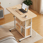 Side Table with Adjustable Height, Wheels, Lockable, Metal - product gallery image 13