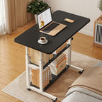 Side Table with Adjustable Height, Wheels, Lockable, Metal - product gallery image 7